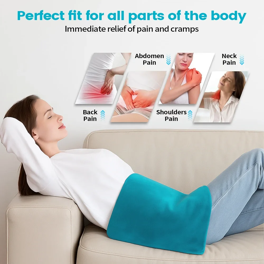 12" x 24" Heating Pad with 3 Heat Settings Auto Shut Off,Machine Washable Removable Cover Blue - Image 2