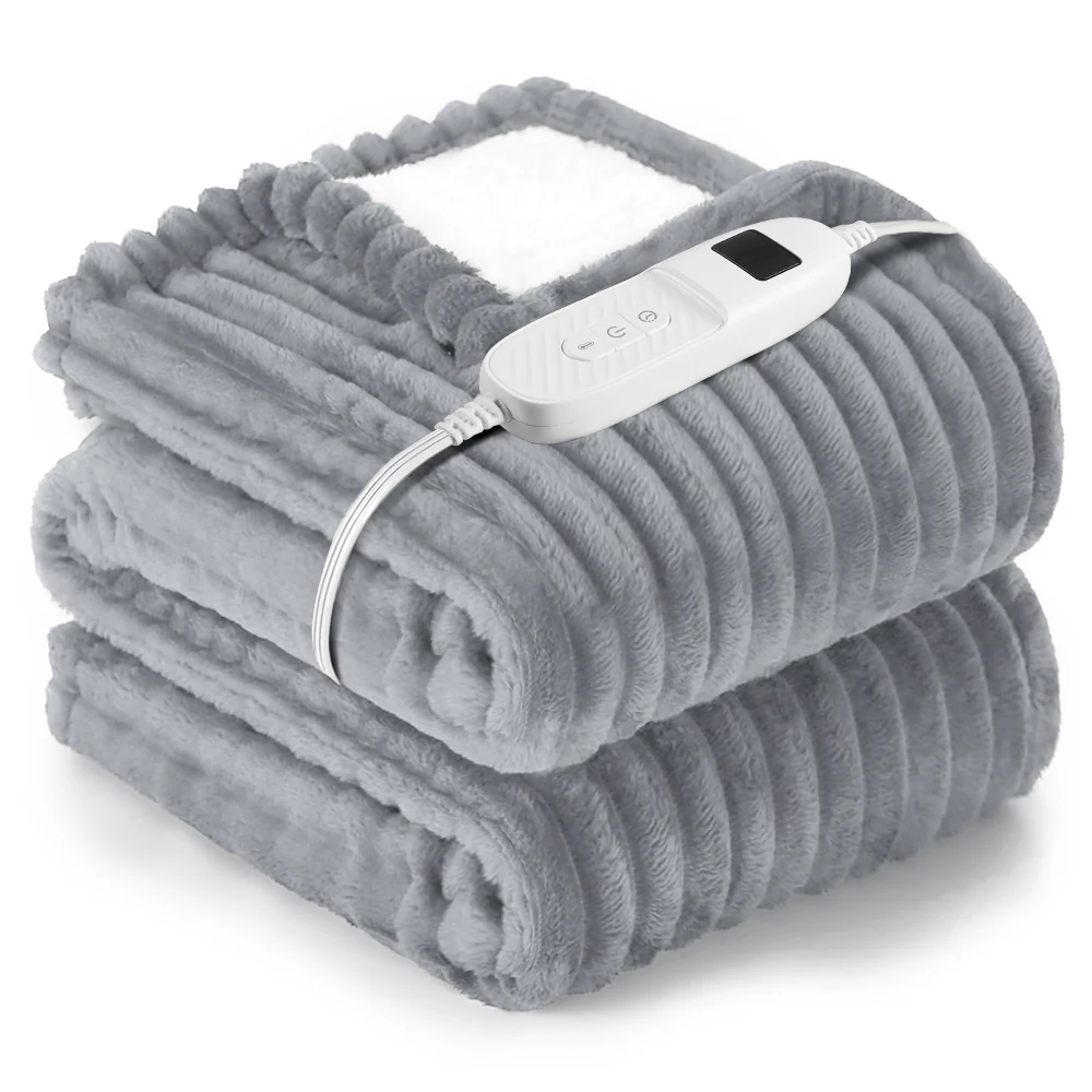 Heated Electric Throw Blanket, 50"x60", 6 Heat Levels, Auto-Off Timer, Machine Washable - Image 2