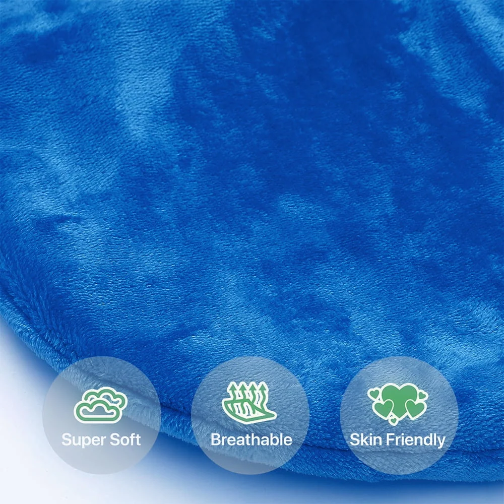 kibhous Electric Heat Pad for Neck and Shoulders, Heating Pad with 4 Heat Settings & Auto Shut Off, Machine Washable Heating Pad, Gifts for Family, Blue - Image 5